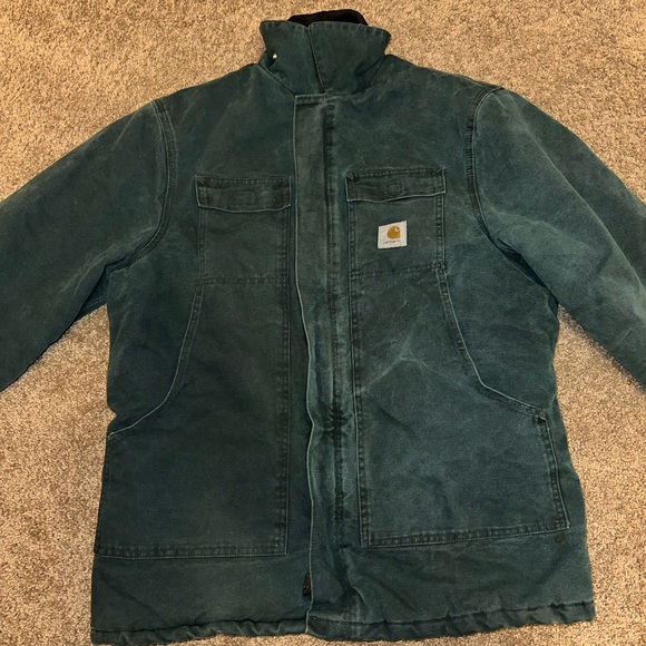 Vintage Carhartt C26 HTGHunter Green Quilt-Lined Duck Jacket - Large - USA